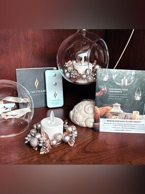 Luminara Real Flame-Effect Candle Duo Berry Ornaments Set/2❣️